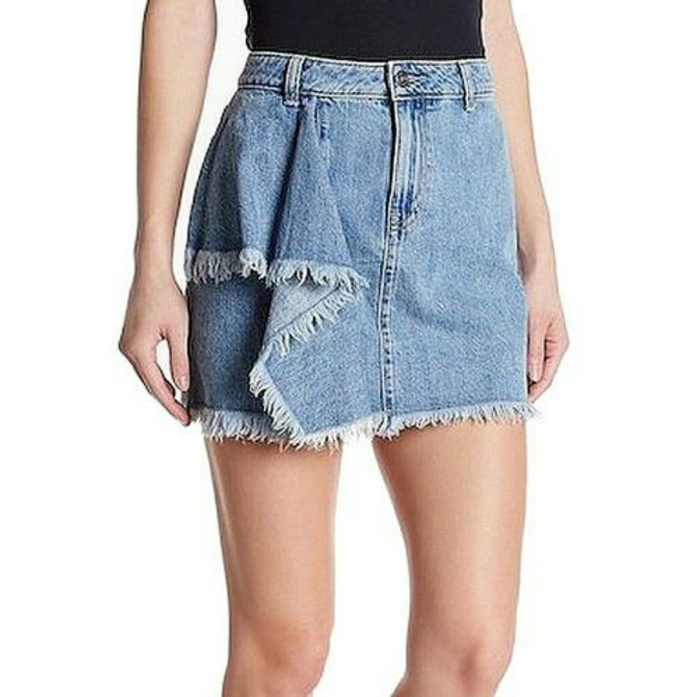 NWT! Melrose & Market Denim Ruffle Skirt Size 32